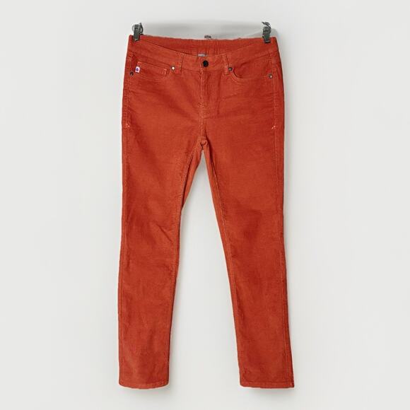 Stio Rivet Cord Corduroy Pants Women 10 Rust Orange Academia Casual Office Work - Picture 1 of 9